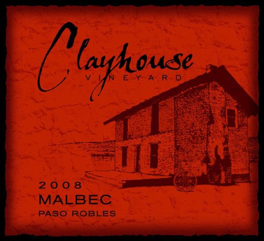Clayhouse Malbec 2008 Front Label