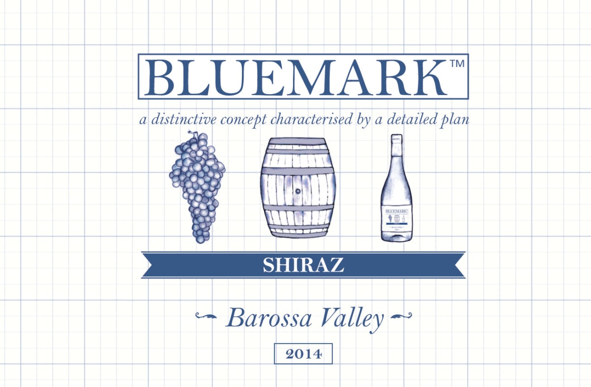 Bluemark Wines Shiraz 2014 Front Label
