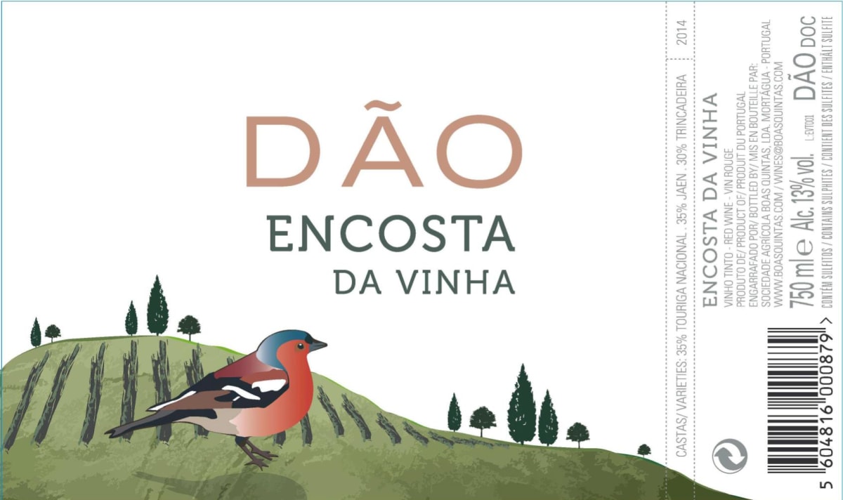 Boas Quintas Encosta da Vinha Tinto 2014 Front Label