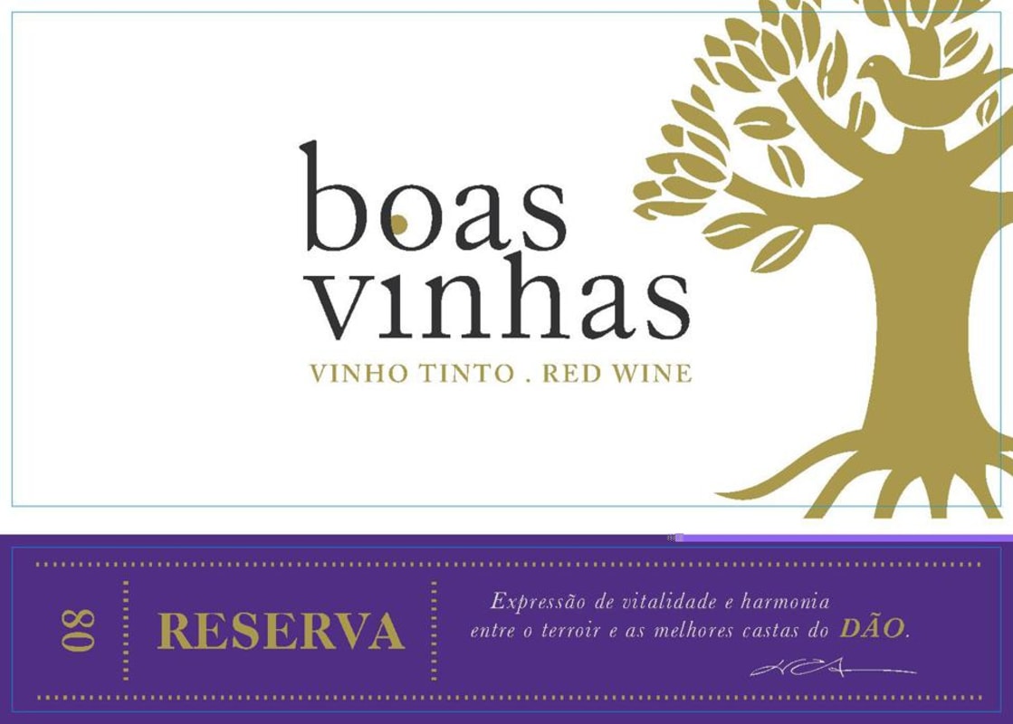 Boas Quintas Red Reserva 2008 Front Label