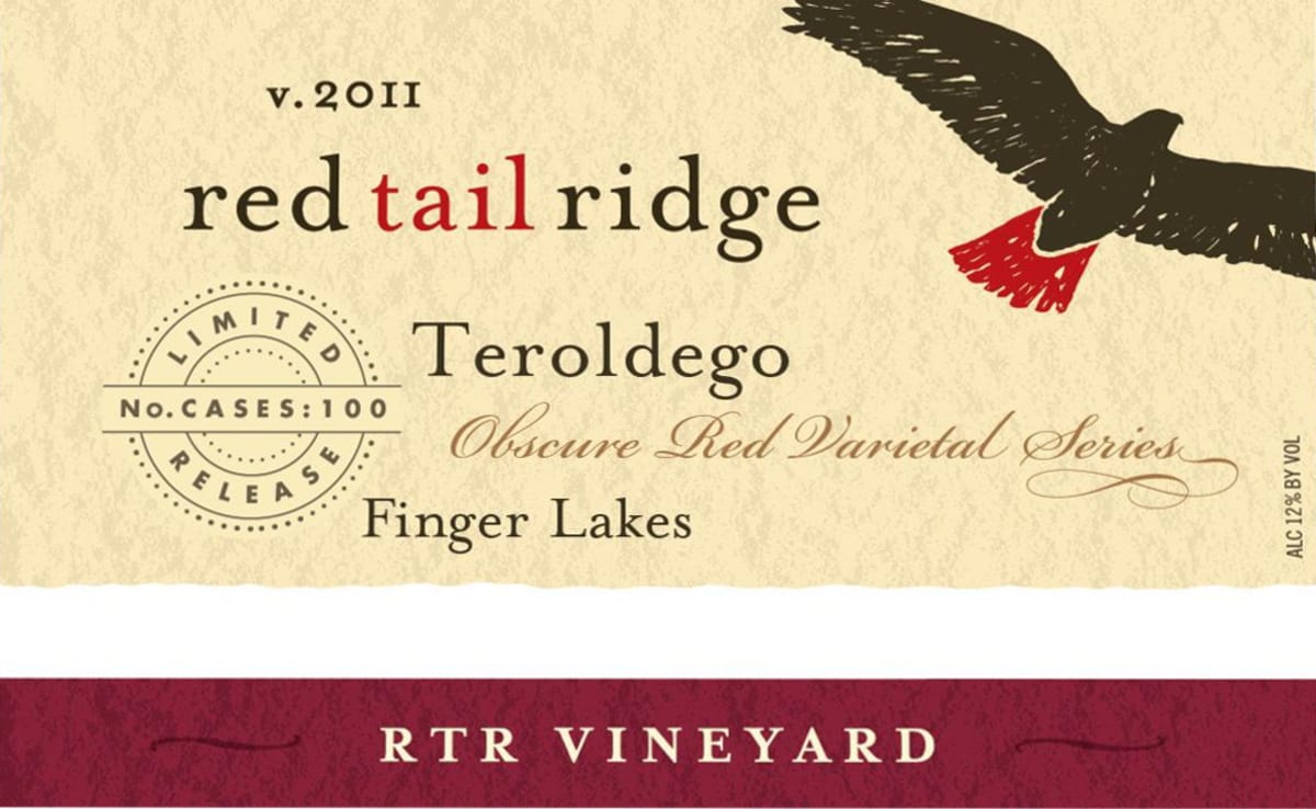Red Tail Ridge RTR Vineyard Teroldego 2011 Front Label