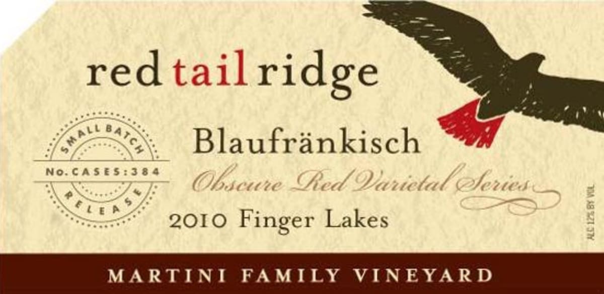 Red Tail Ridge Martini Family Vineyard Blaufrankisch 2010 Front Label