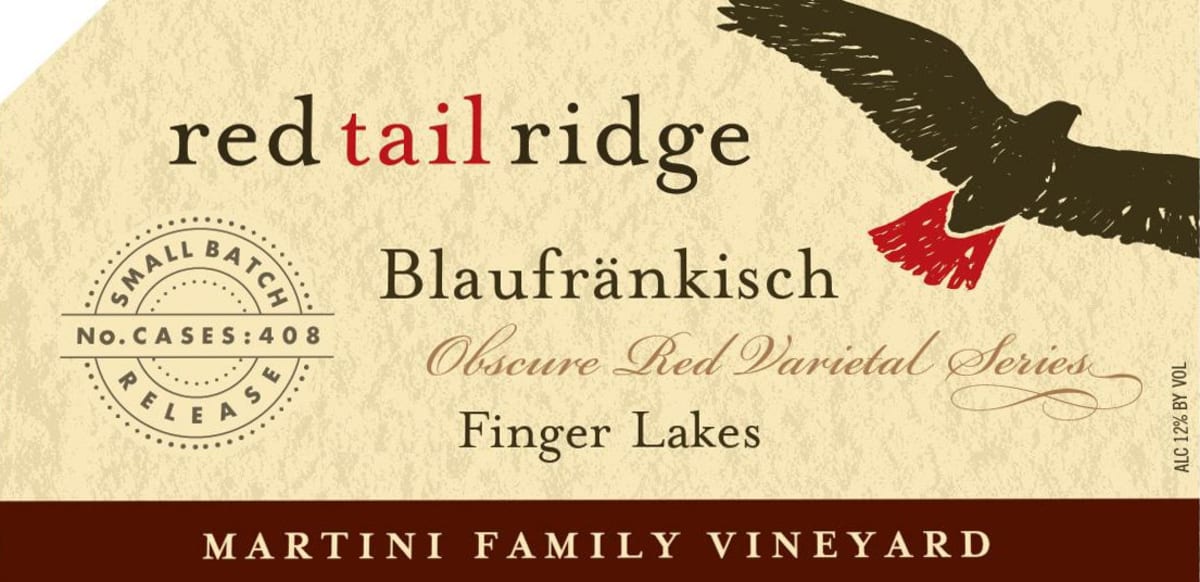Red Tail Ridge Martini Family Vineyard Blaufrankisch 2012 Front Label