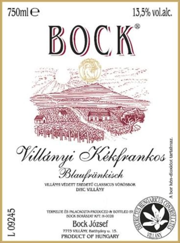 Bock Kekfrankos 2015 Front Label