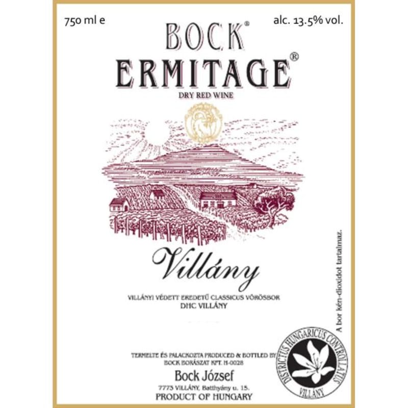 Bock Ermitage 2011 Front Label