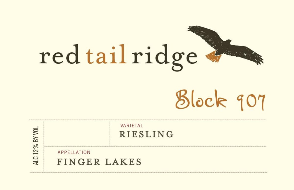 Red Tail Ridge Block 907 Riesling 2013 Front Label