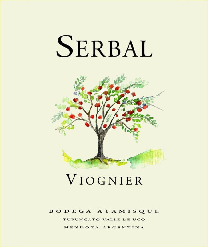 Bodega Atamisque Tupungato Serbal Viognier 2014 Front Label