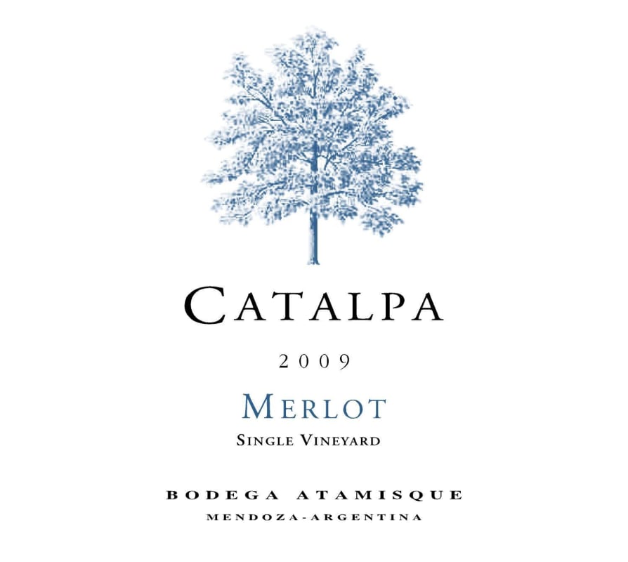 Bodega Atamisque Catalpa Merlot 2009 Front Label