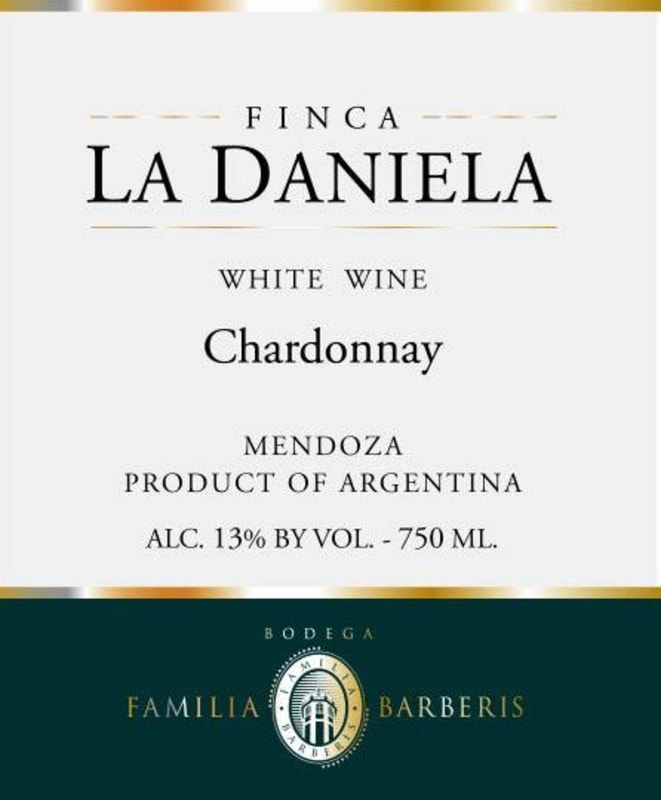 Bodega Barberis Finca La Daniela Chardonnay 2015 Front Label