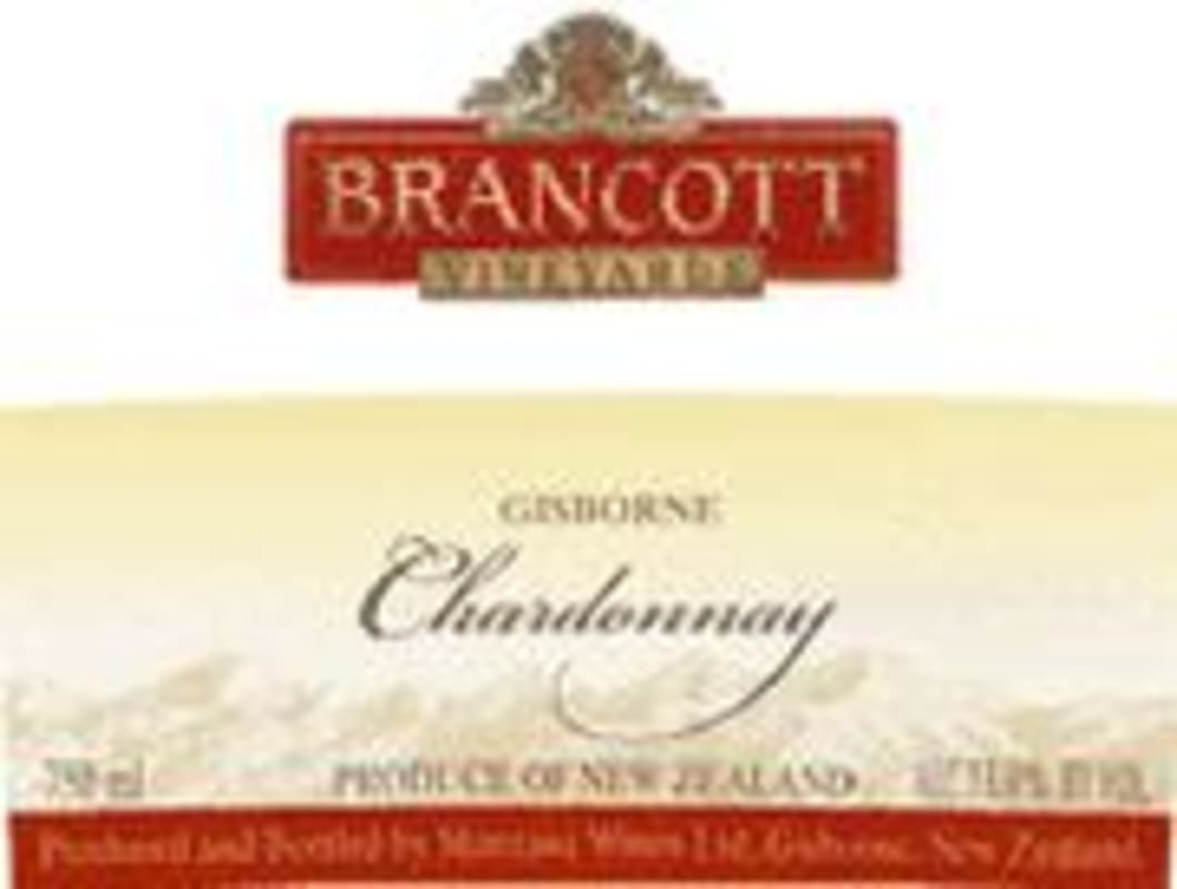 Brancott Gisborne Chardonnay 1999 Front Label