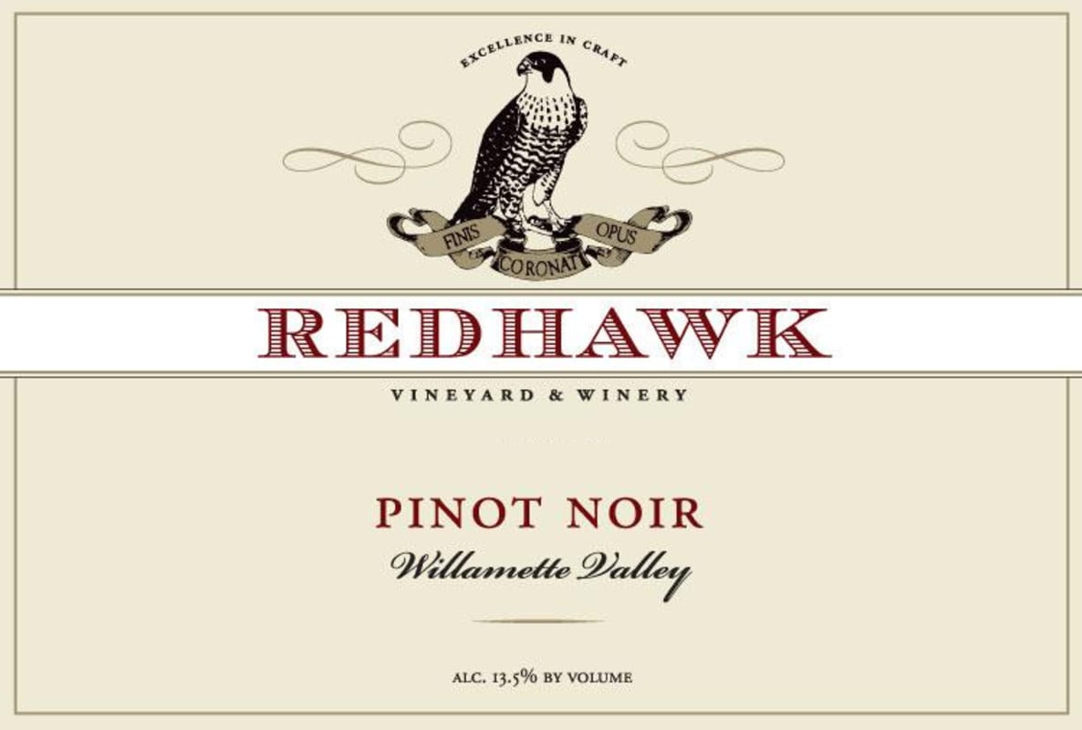 Redhawk Vineyard Estate Pinot Noir 2010 Front Label