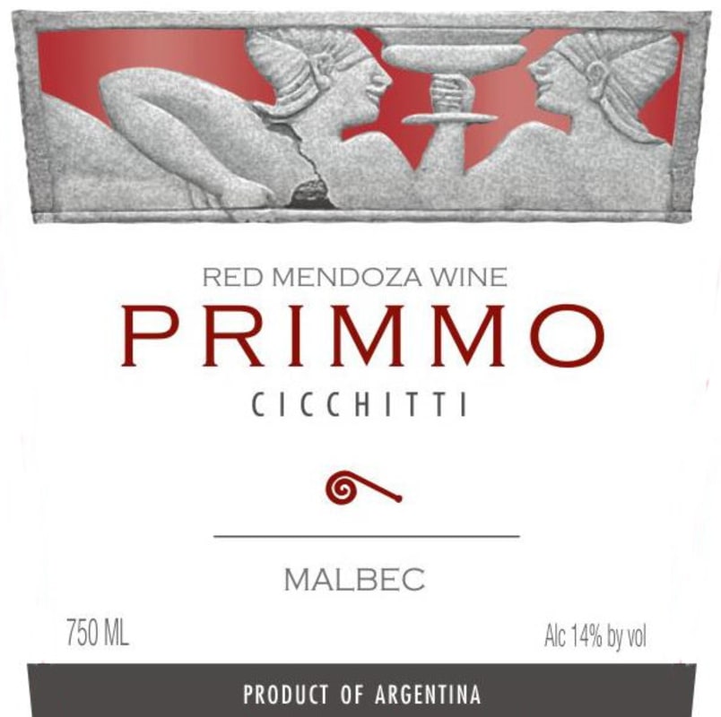 Bodega Cicchitti Primmo Malbec 2014 Front Label