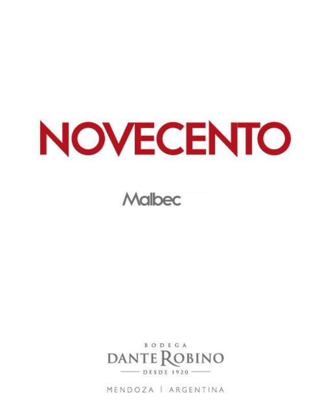 Bodega Dante Robino Novecento Malbec 2014 Front Label