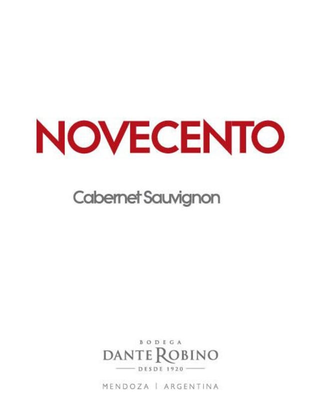 Bodega Dante Robino Perdriel Novecento Cabernet Sauvignon 2014 Front Label