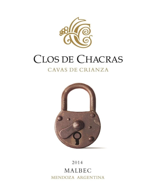 Bodega De Familia Clos De Chacras Cavas de Crianza Malbec 2014 Front Label