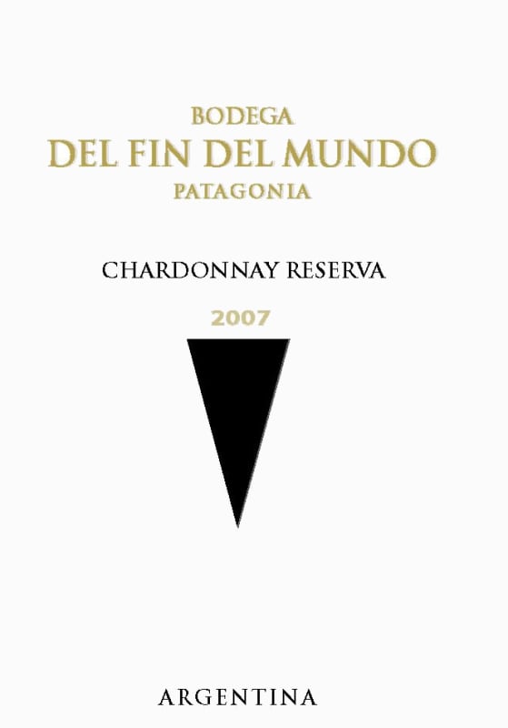 Bodega Del Fin del Mundo Reserva Chardonnay 2007 Front Label