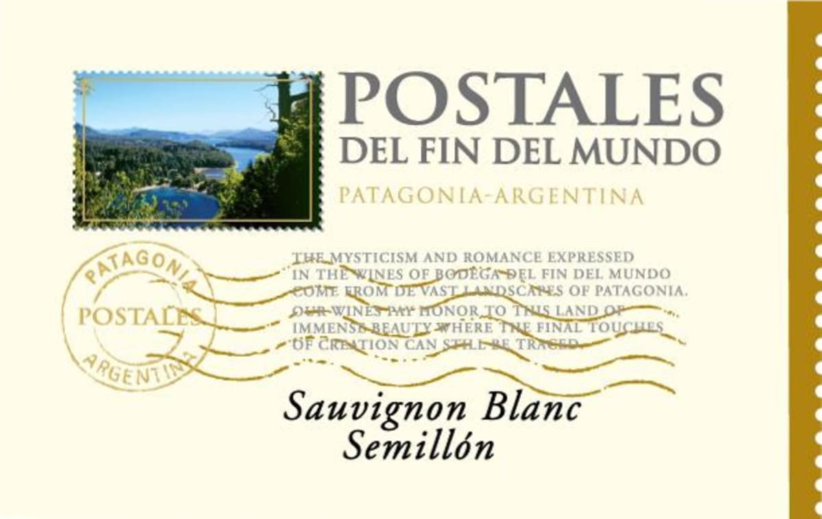 Bodega Del Fin del Mundo Postales Sauvignon Blanc Semillon 2012 Front Label