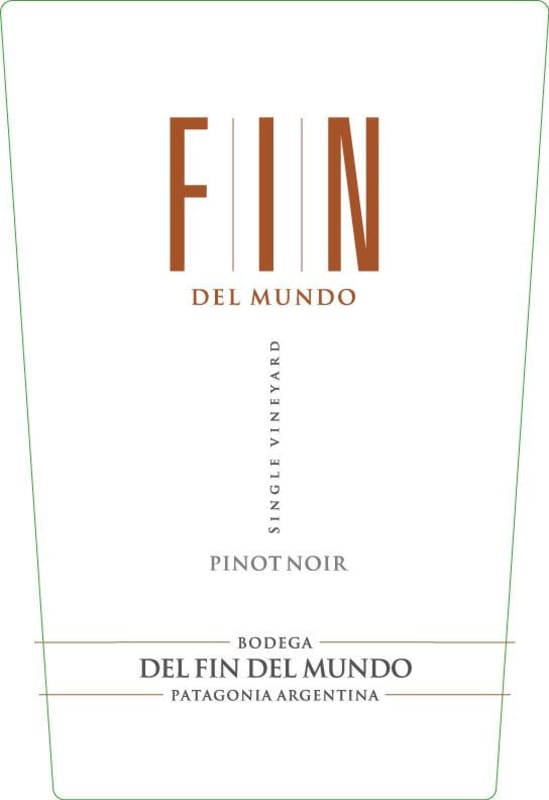 Bodega Del Fin del Mundo FIN Single Vineyard Pinot Noir 2008 Front Label