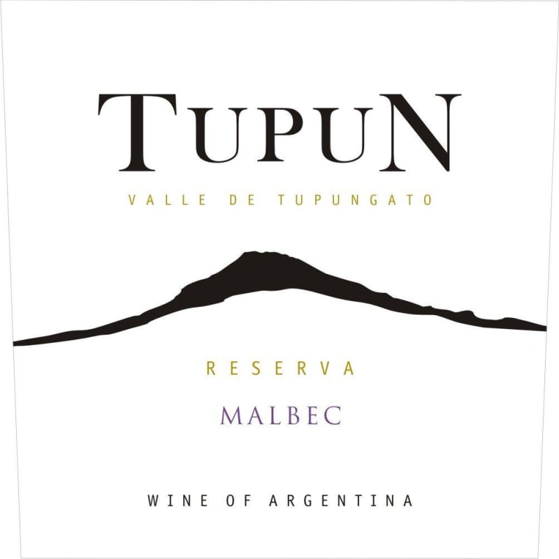 Bodega del Tupun Malbec Reserva 2012 Front Label