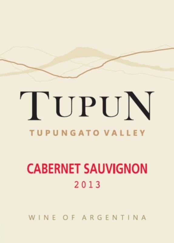 Bodega del Tupun Cabernet Sauvignon 2013 Front Label