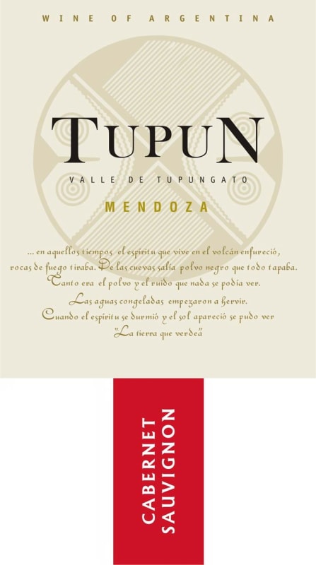 Bodega del Tupun Cabernet Sauvignon 2006 Front Label