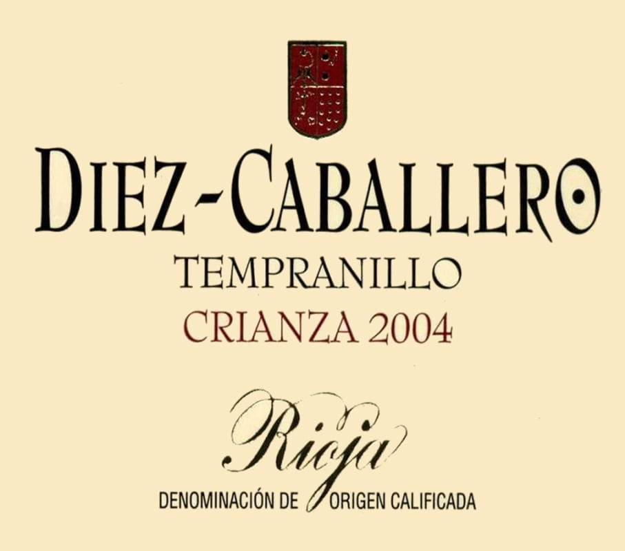Bodega Diez - Caballero Crianza Tempranillo 2004 Front Label