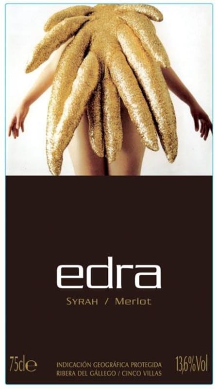 Bodega Edra Ribera del Gallego Cinco Villas Vino de la Tierra Merlot Syrah 2012 Front Label