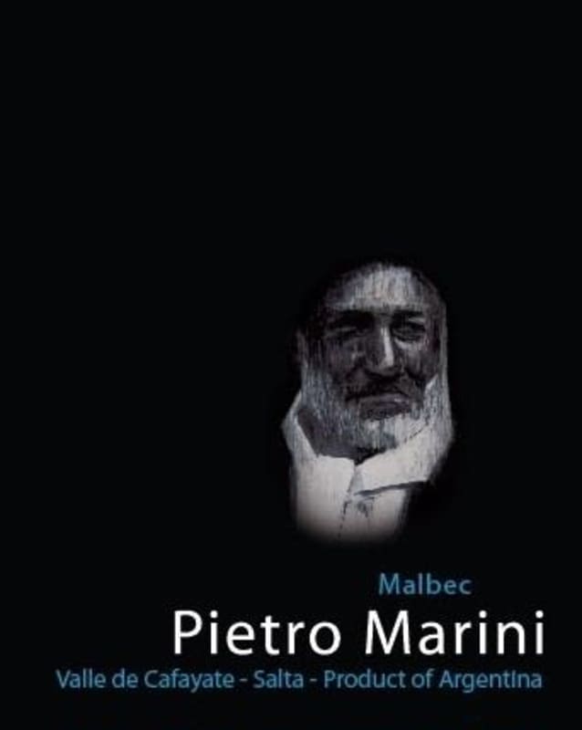 Bodega El Transito Pietro Marini Malbec 2010 Front Label