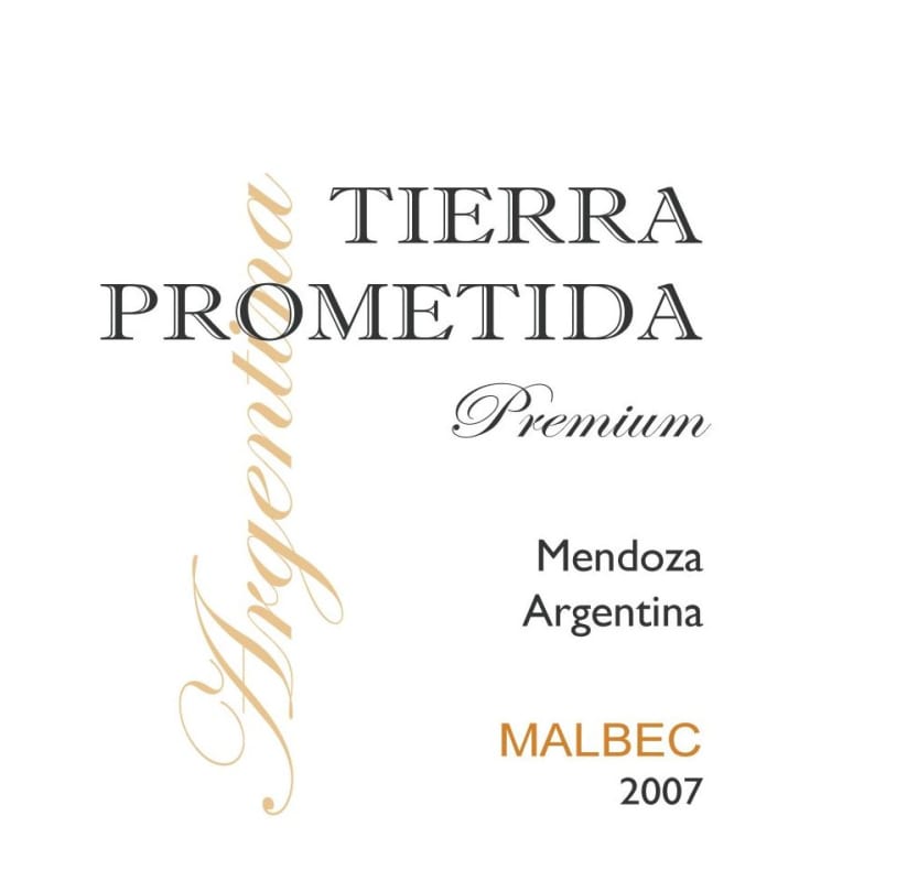 Bodega Enosur Tierra Prometida Premium Malbec 2007 Front Label