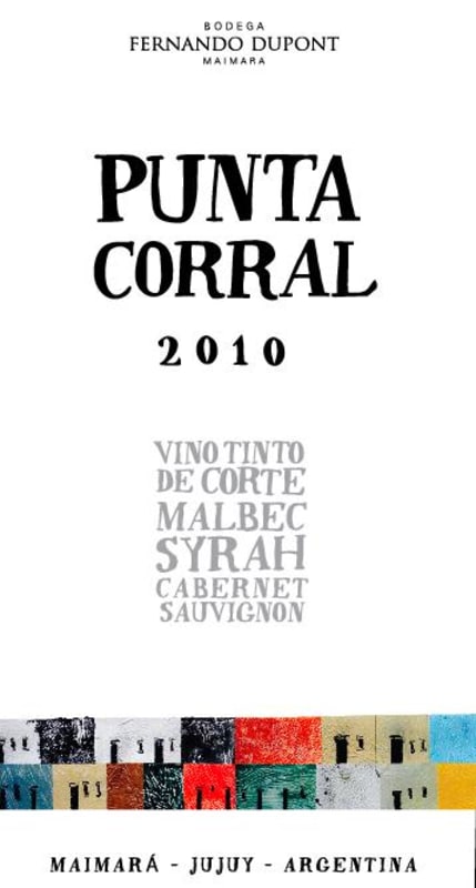 Bodega Fernando Dupont Maimara Punta Corral 2010 Front Label
