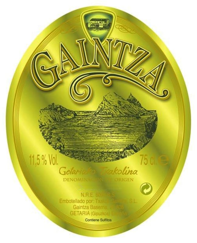 Bodega Gaintza Gaintza Getariako Txakolina 2011 Front Label