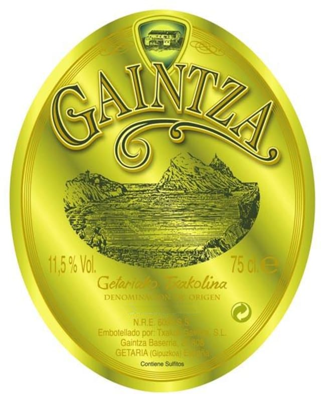 Bodega Gaintza Gaintza Getariako Txakolina 2014 Front Label