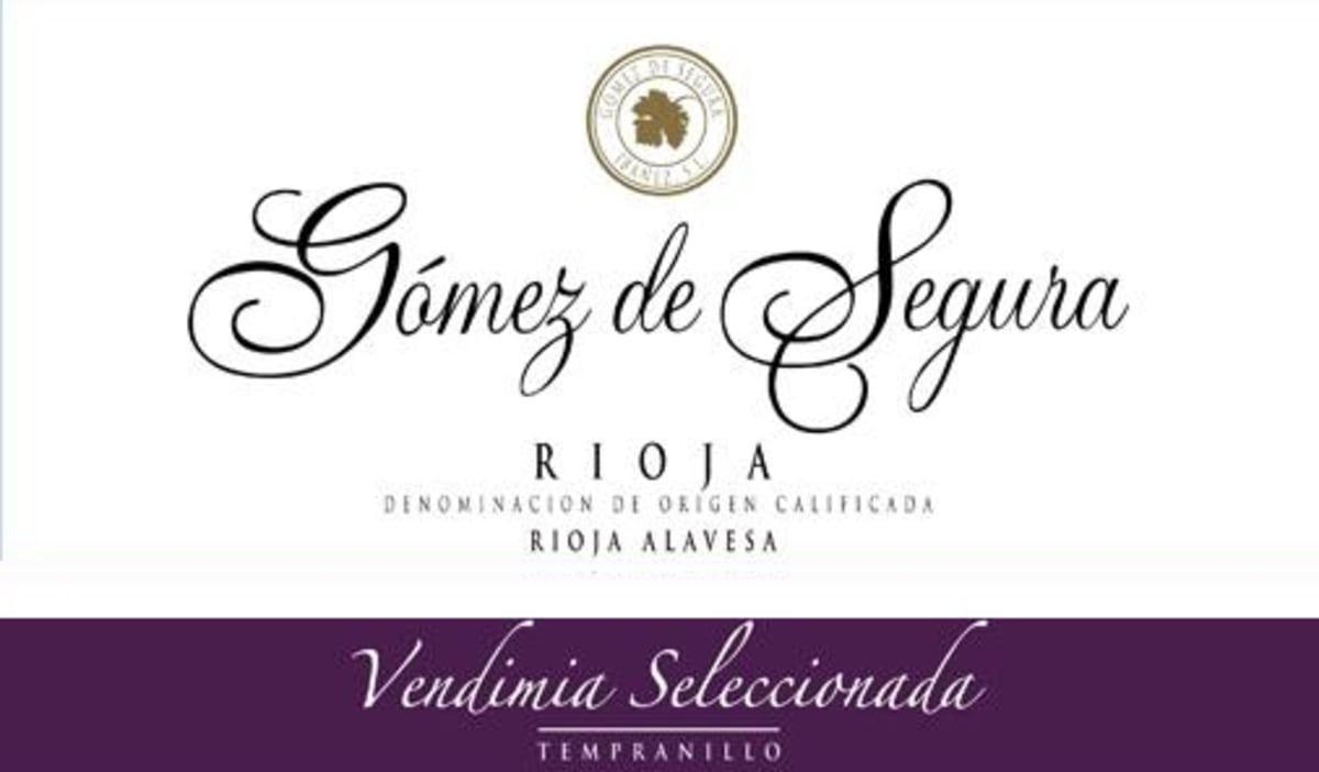 Bodega Gomez de Segura Vendimia Seleccionada 2013 Front Label