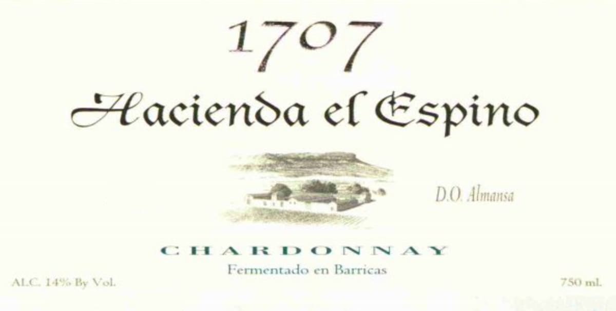Bodega Hacienda El Espino 1707 Chardonnay 2006 Front Label