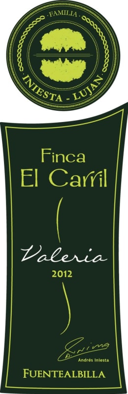 Bodega Iniesta Finca El Carril Valeria Fermentado en Barrica 2012 Front Label