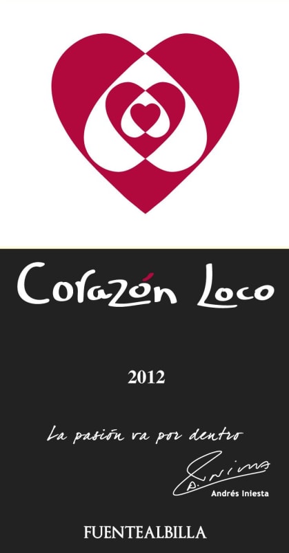 Bodega Iniesta Corazon Loco Tinto 2012 Front Label