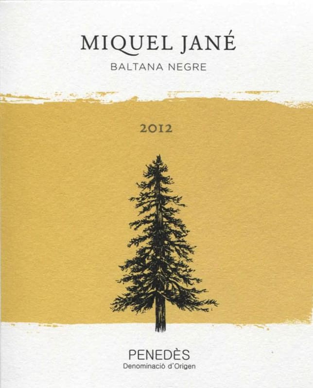 Bodega J. Miquel Jane Baltana Negre 2012 Front Label