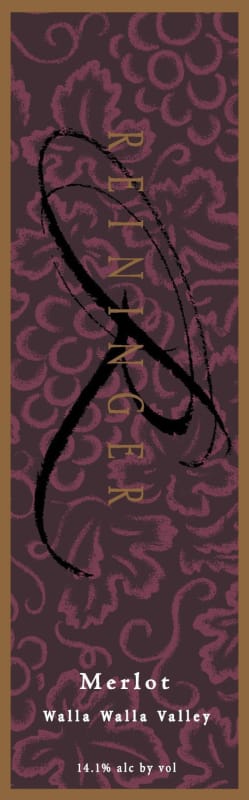 Reininger Merlot 2012 Front Label