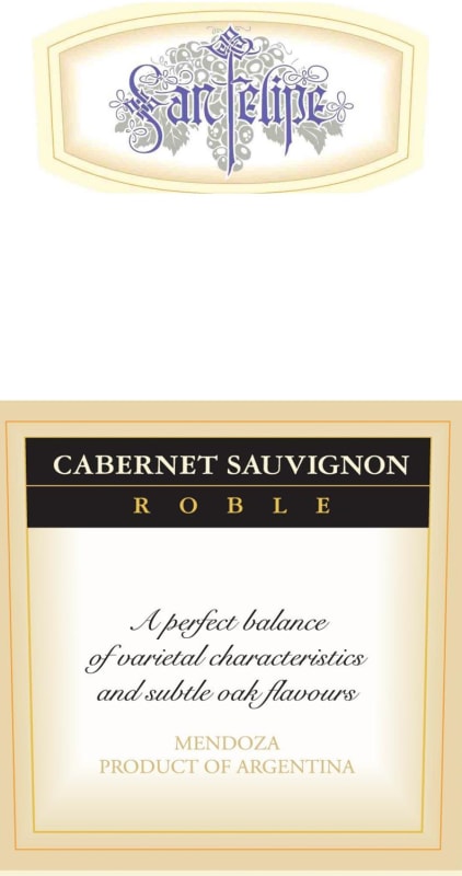 Bodega La Rural San Felipe Roble Cabernet Sauvignon 2008 Front Label