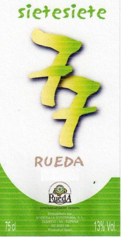 Bodega La Soterrana Siete Siete 2015 Front Label