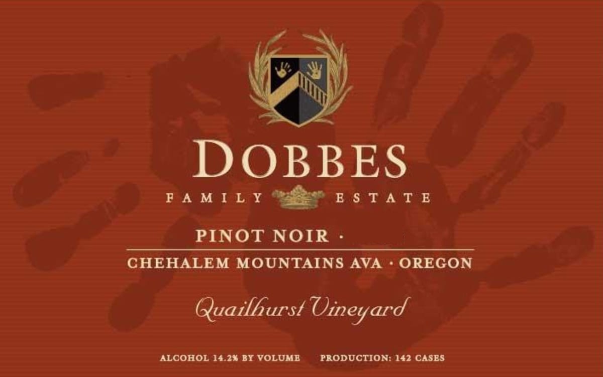 Dobbes Family Winery Quailhurst Vineyard Pinot Noir 2013 Front Label