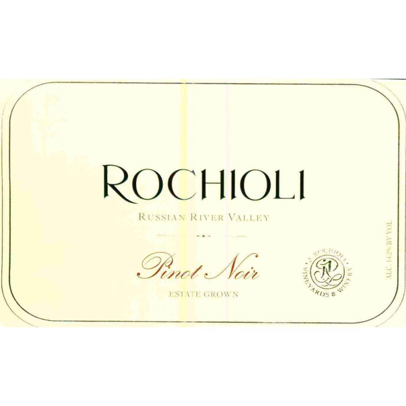 Rochioli Estate Pinot Noir 1995 Front Label
