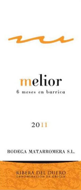 Bodegas Matarromera Melior 2011 Front Label