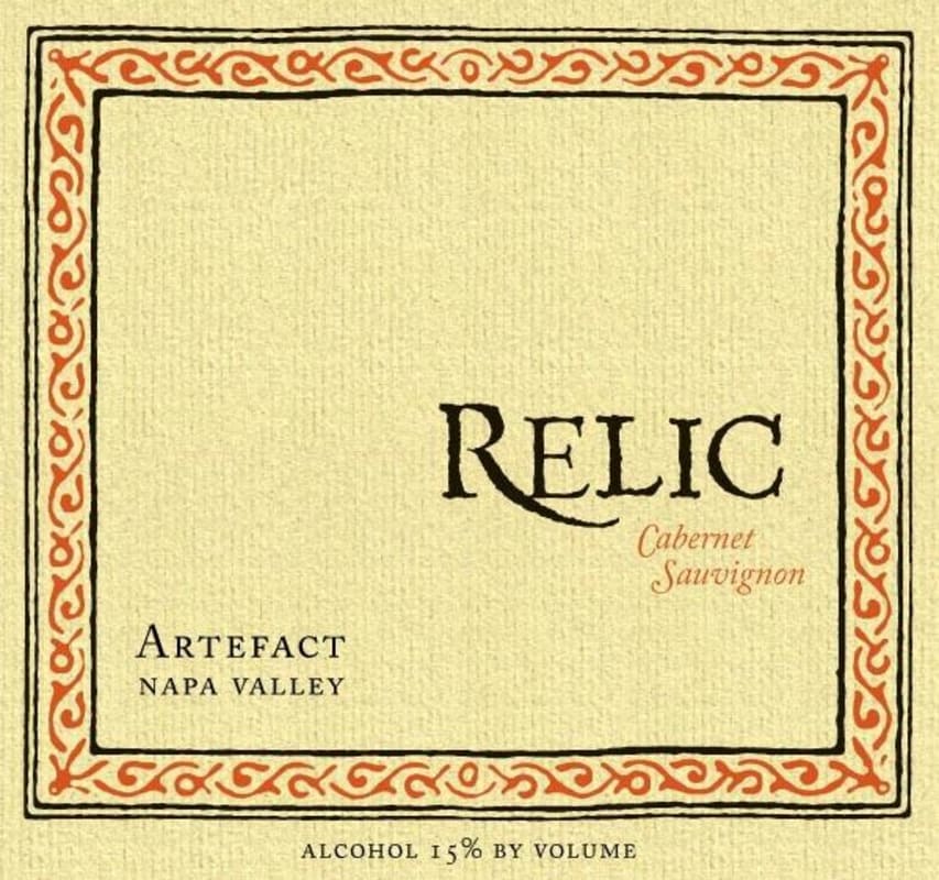 Relic Wine Cellars Artefact Cabernet Sauvignon 2009 Front Label