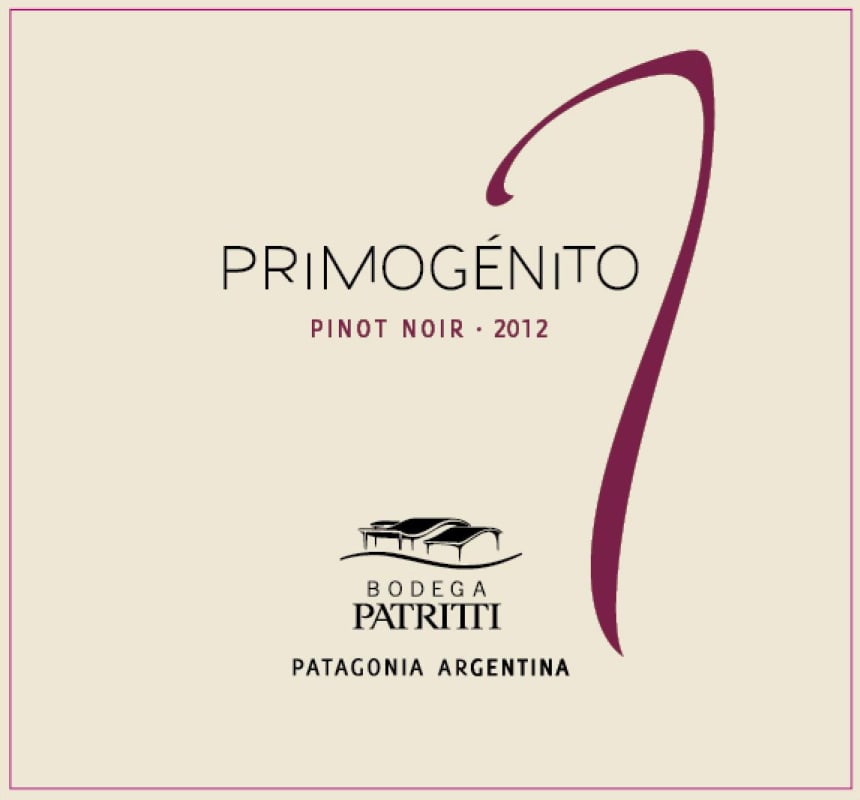Bodega Patritti Neuquen Primogenito Pinot Noir 2012 Front Label