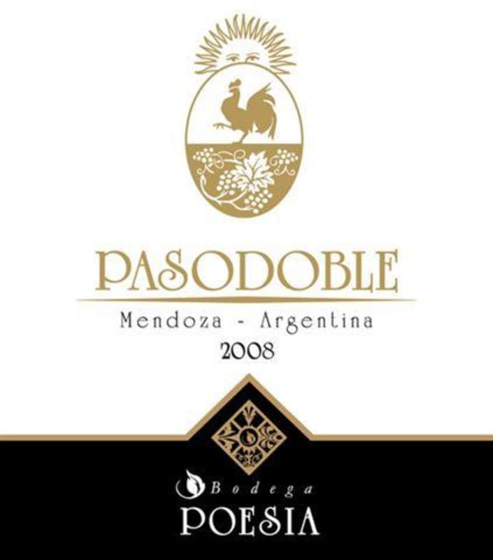 Bodega Poesia Pasodoble Red Blend 2008 Front Label