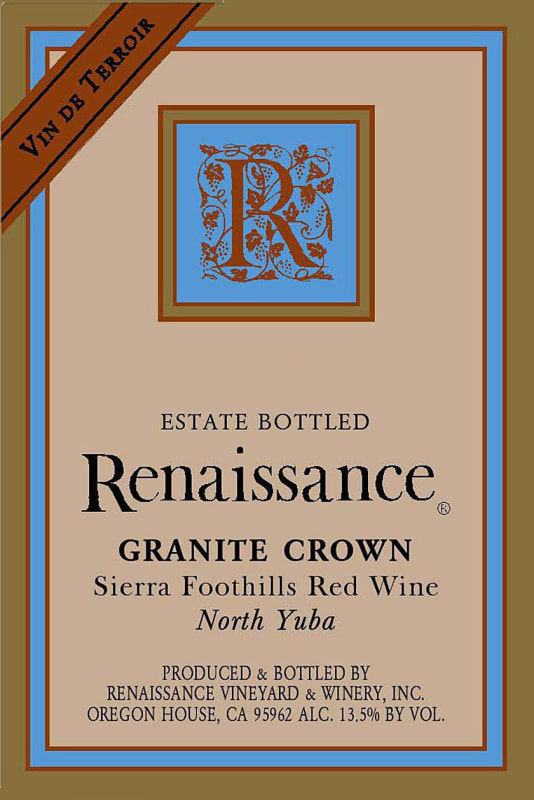 Renaissance Granite Crown Red Wine 2002 Front Label