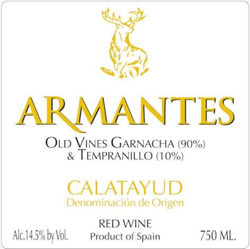 Bodega San Gregorio Armantes Old Vines Garnacha Tempranillo 2012 Front Label