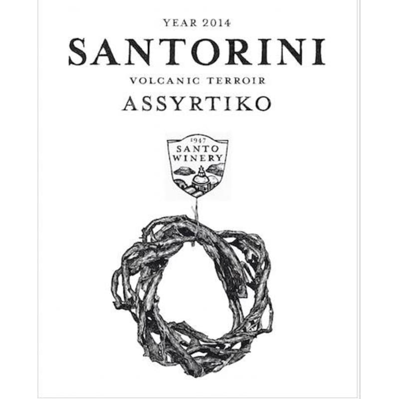 Santo Santorini Assyrtiko 2014 Front Label