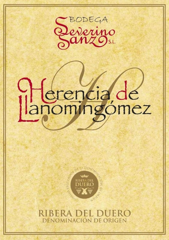 Bodega Severino Sanz Herencia de Llanomingomez 2010 Front Label